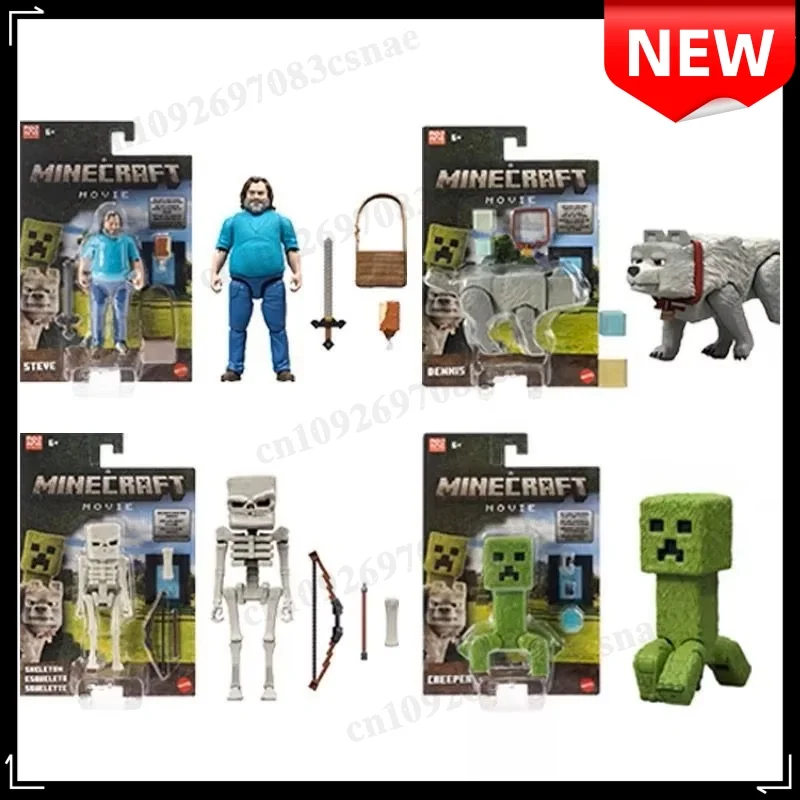 Novo produto em estoque filmes mc 2025 brinquedos de refeição feliz steve dennis trepadeira piglin anime figura mc ornamentos brinquedos personalizados presente das crianças