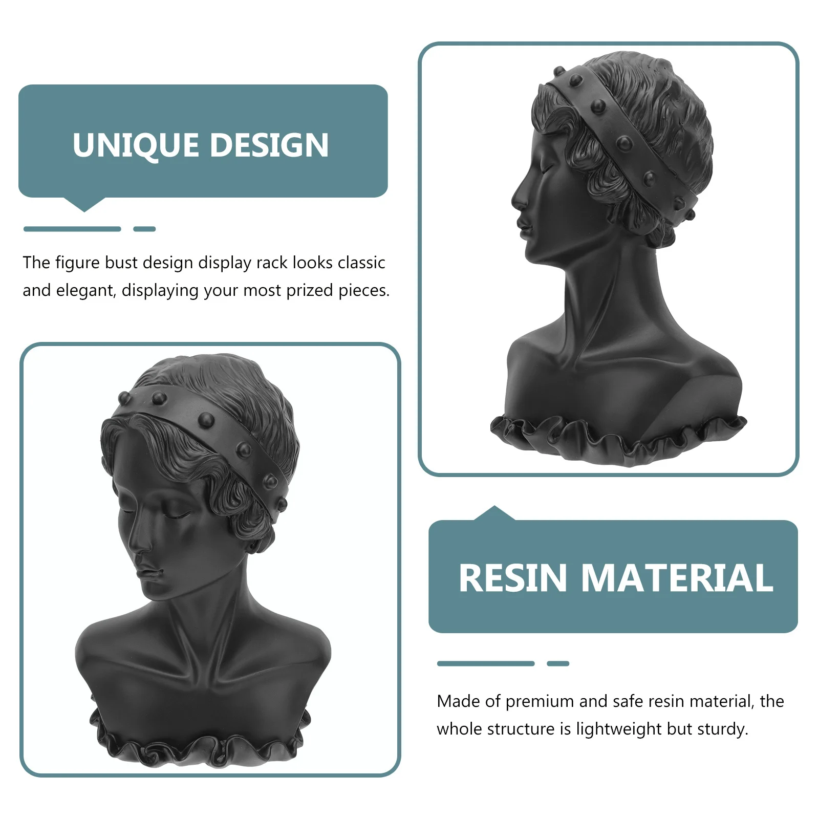 1Pcs Jewelry Display Rack Bust Resin Necklace Earrings Holder Decorative Display Stand for Home Earrings Stand