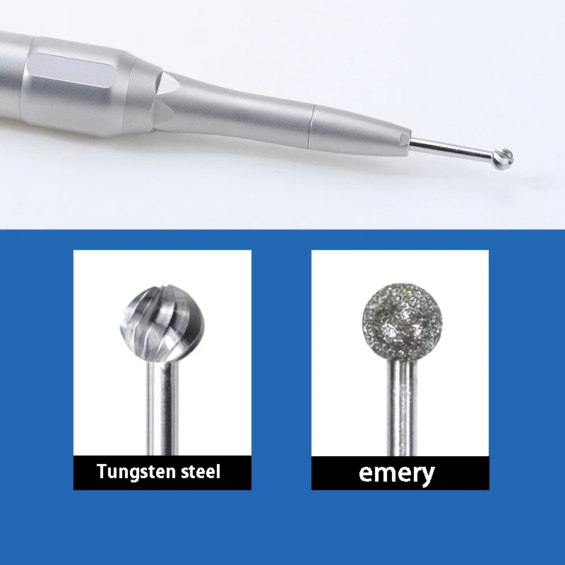 Maxilar Tungsten Aço Moagem Cabeça, Levantamento De Dentes, Aço Dourado, Areia Rachadura Broca, Osteotomia Agulha, Osso Maxilofacial