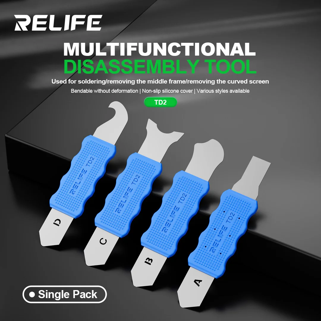 RELIFE TD2 Multifunctional Disassembly Blades For Mobile Phone LCD Screen Pry Back Cover Glass Opening Repair Blade
