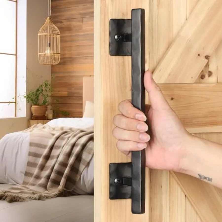 

Rustic Barn Door Handles for Sliding Door, 12" Rhombus Heavy Duty Large Design Pull Handle, for DIY Sliding Barn Door, Gate, Sh