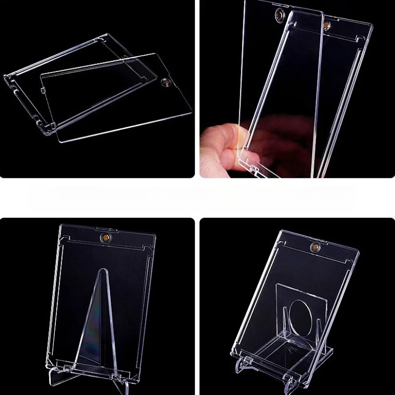 1/5/10ard Halter Unterstützung Karten Protektoren Hartplastik Hüllen Trading Vitrine Sportkarte-2 Stil zur Auswahl – Detail 5