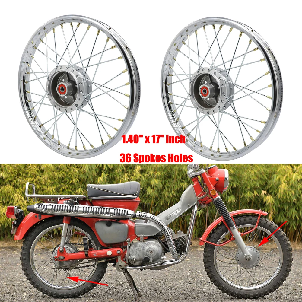 

ПЕРЕДНЯЯ ОБОДКА ЗАДНЕГО КОЛЕСА 1,40 x 17 дюймов + СТУПКА + ШОКЕТ Для HONDA TRAIL CT90 CT200