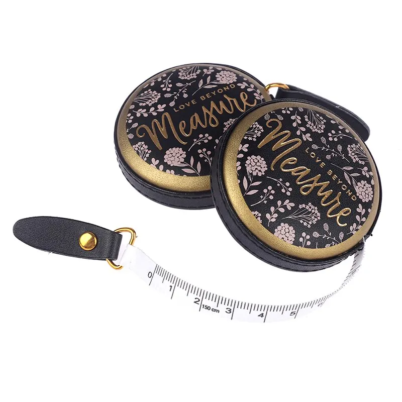 1.5M sewing tape measure pu leather print Tape Portable Retractable Measure Ruler Sewing 150 Centimeter 60 Inch Roll Tape