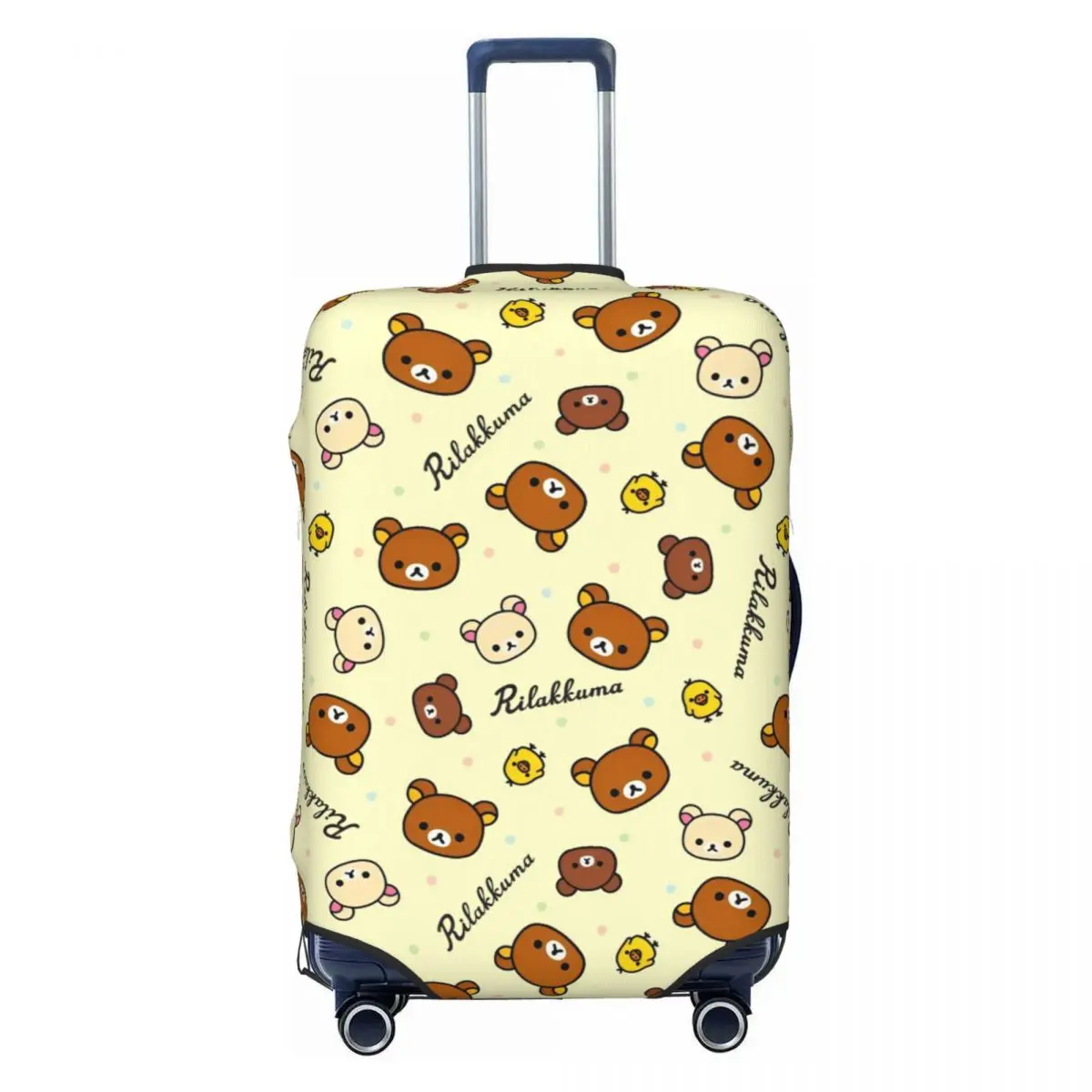 

Kawaii Rilakkuma Bear Мультяшный чехол для чемодана Flight Strectch Чемодан для багажа Защита бизнеса