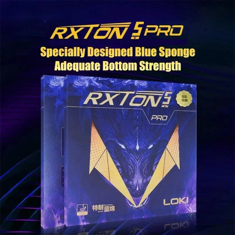

RXTON 5 PRO Table Tennis Rubber for Racket Sticky and Pimples-in ITTF Approved Ping Pong Rubber with High Density Sponge