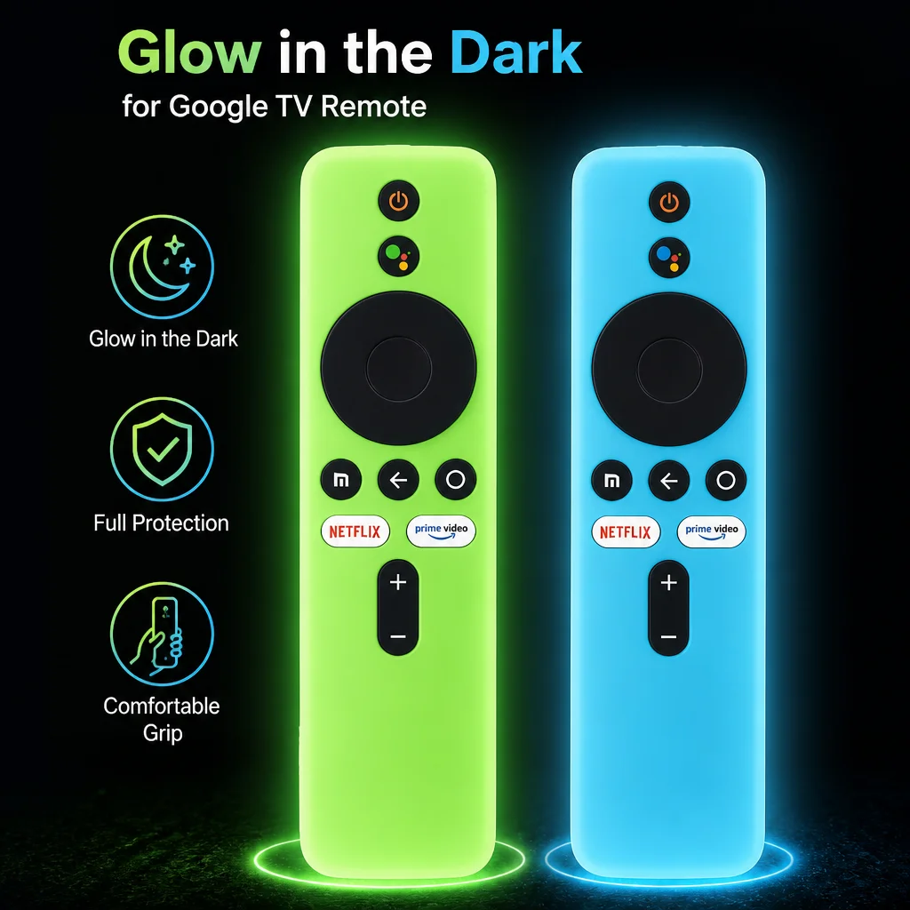 Glow in Dark Silicone Case for Xiaomi Mi TV Box S Remote Shockproof Soft Protective Cover Skin