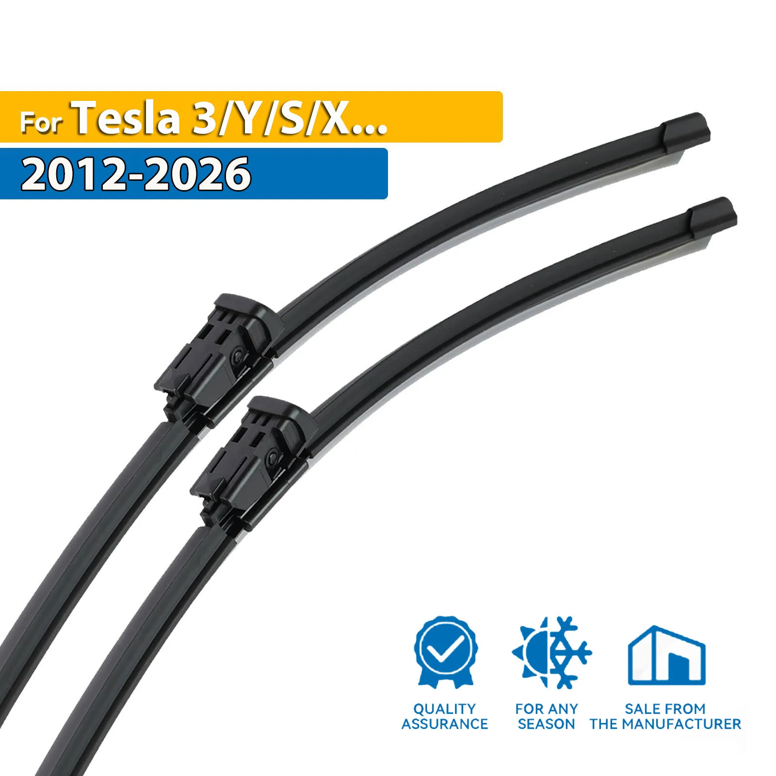 Erick's Wiper LHD شفرات الممسحة الأمامية لـ Tesla Model S 3 Y X 2012 - 2026 الزجاج الأمامي نافذة نظيفة فرش المطر للسيارة #1