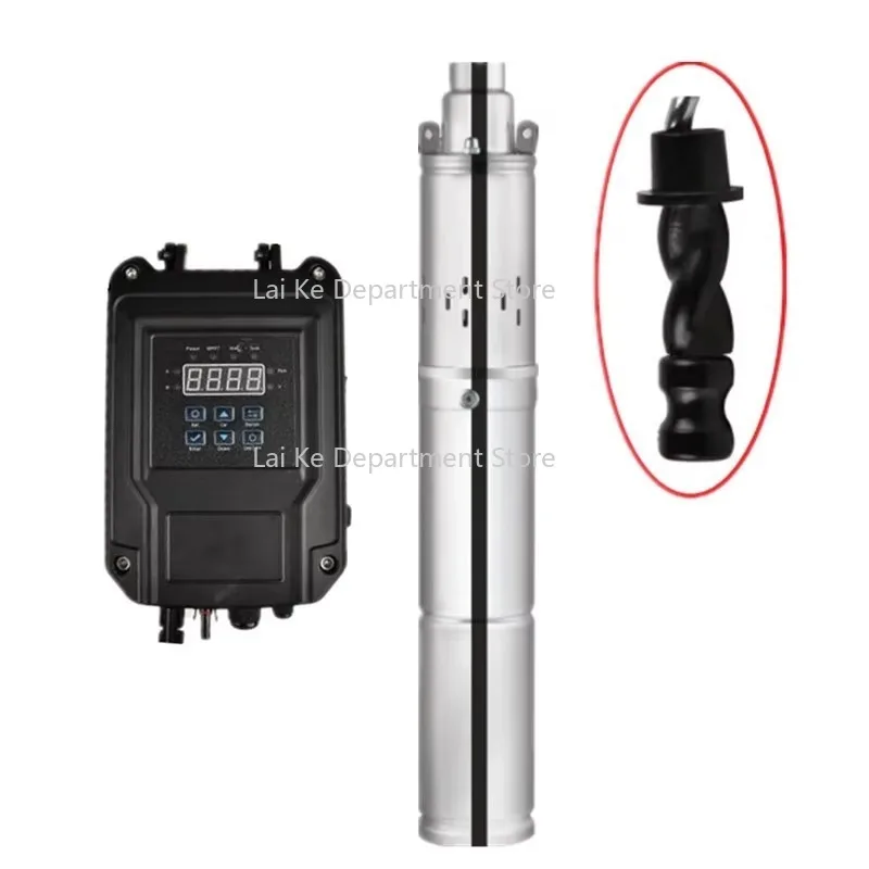 

3 Inch 48V External Controller Solar Permanent Magnet DC Brushless Submersible Pump Stainless Steel High Lift Screw Pump