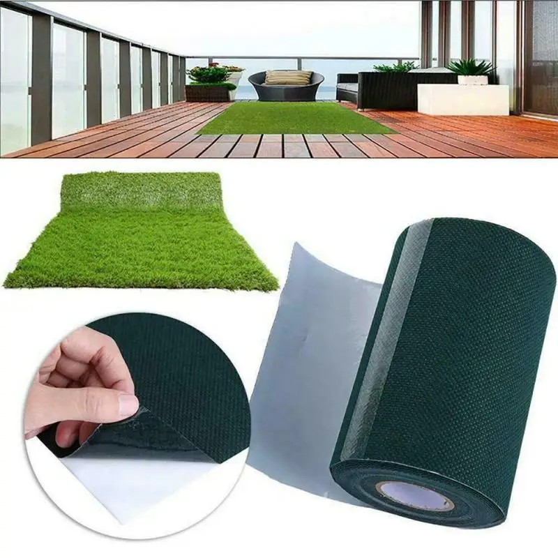 Simulation Grass Turf Track And Field Self-adhesive Seam Lawn Garden Carpet Connection Decorative Gardening Supplies