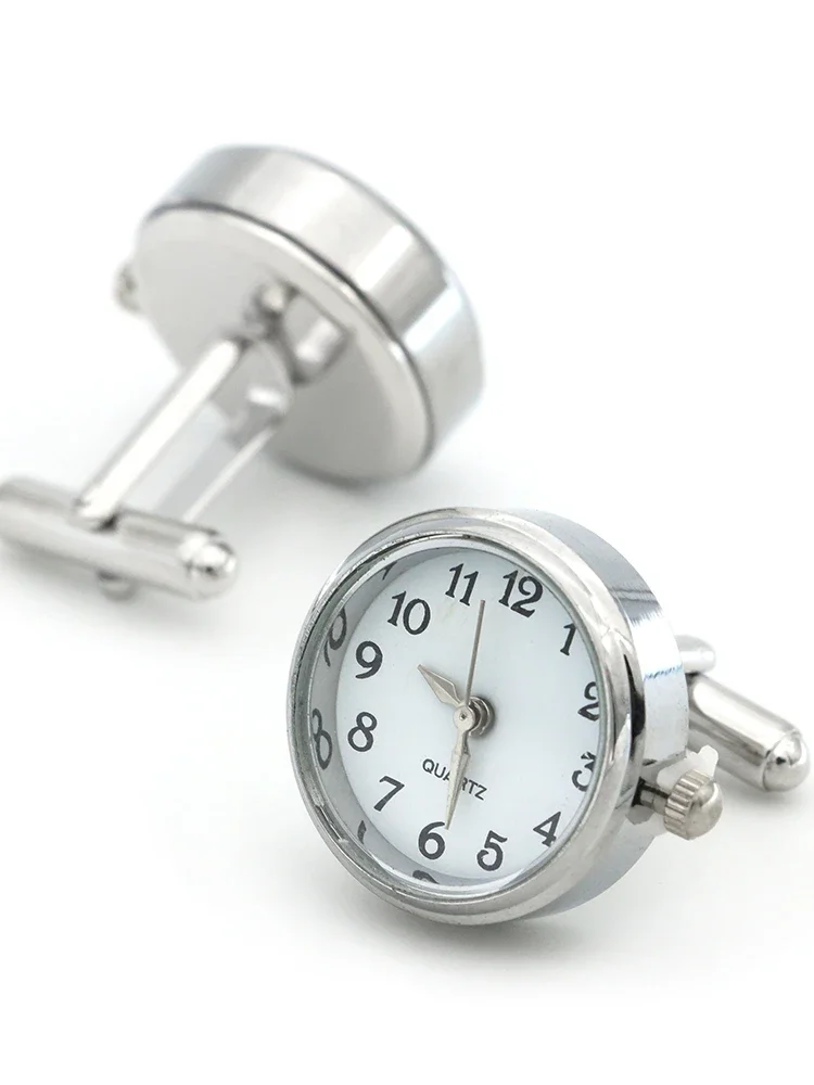 High-End Exquisite French Shirt Suit Cuff Cufflink Men's Cufflinks Walking Clock Clock Cufflinks