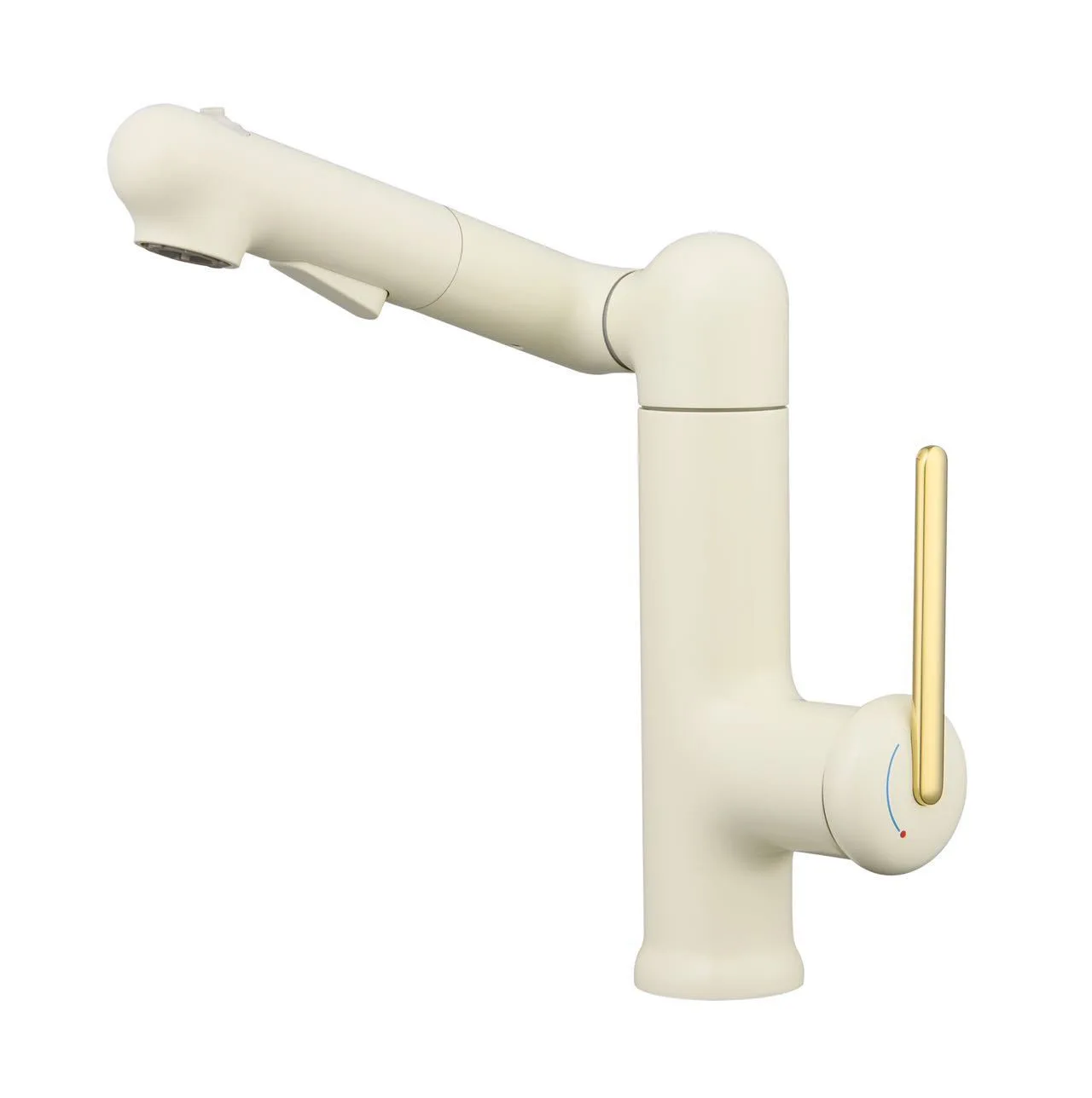 Mechanical Arm Pull-Out Rotating Faucet for Wash Basin - Wall Mounted with Flexible Tubing And Quick Connect Nozzle