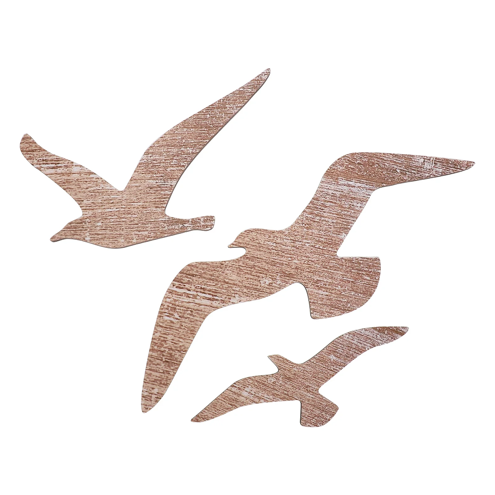 

3Pcs Mediterranean Style Seagull Wall Decor Coastal Nautical Wooden Artwork Home Decoration Coastal Decor for Home