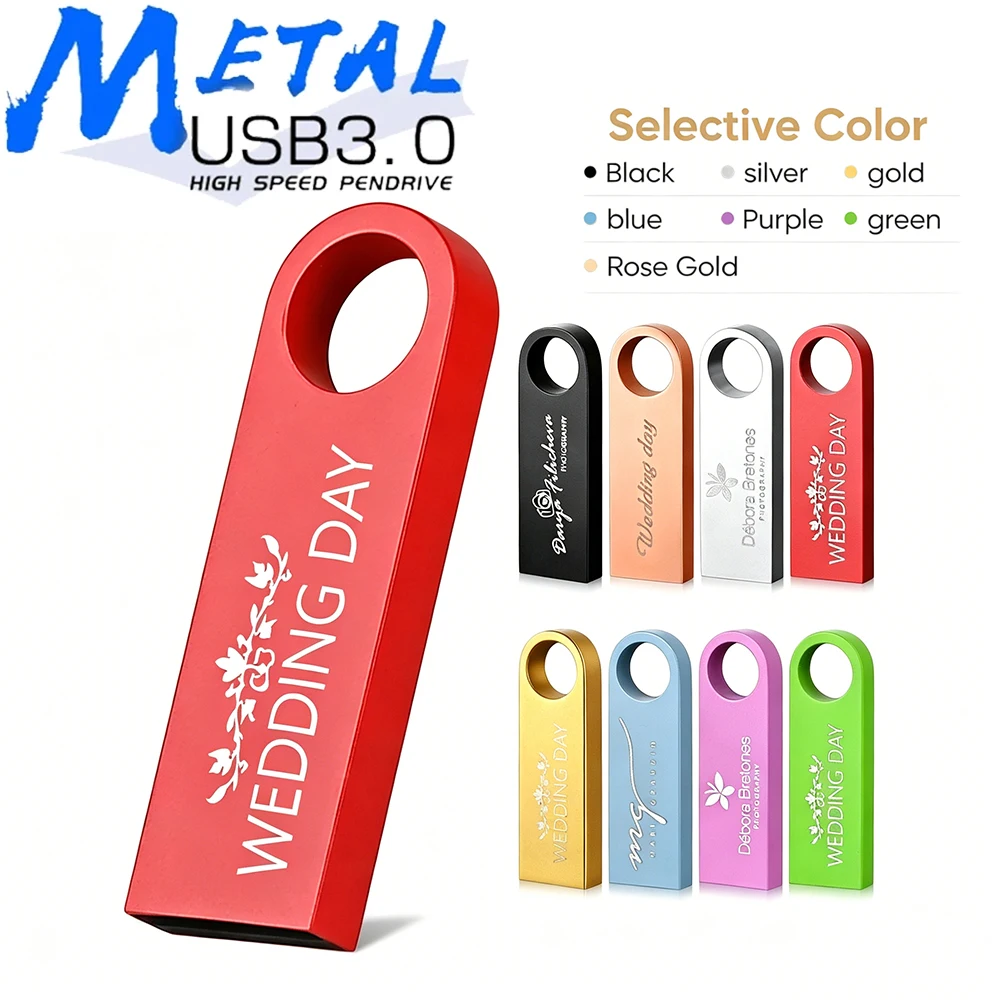USB3.0 Metal USB Flash Drive 128GB Free Custom Logo Memory Stick 64GB Mini Pen Drive 32GB Creative Gift U Disk 16GB Black 8GB