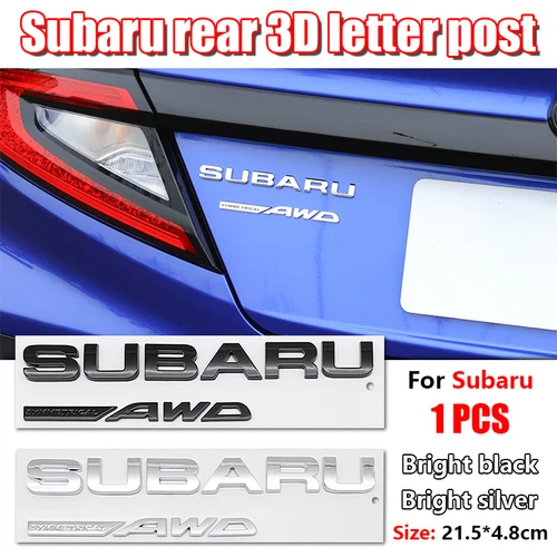 Pegatinas de ABS para coche, emblema de letras para Subaru BRZ SYMMETRICAL AWD WRX Forester XV Outback Impreza STI Legacy, insignia decorativa para maletero