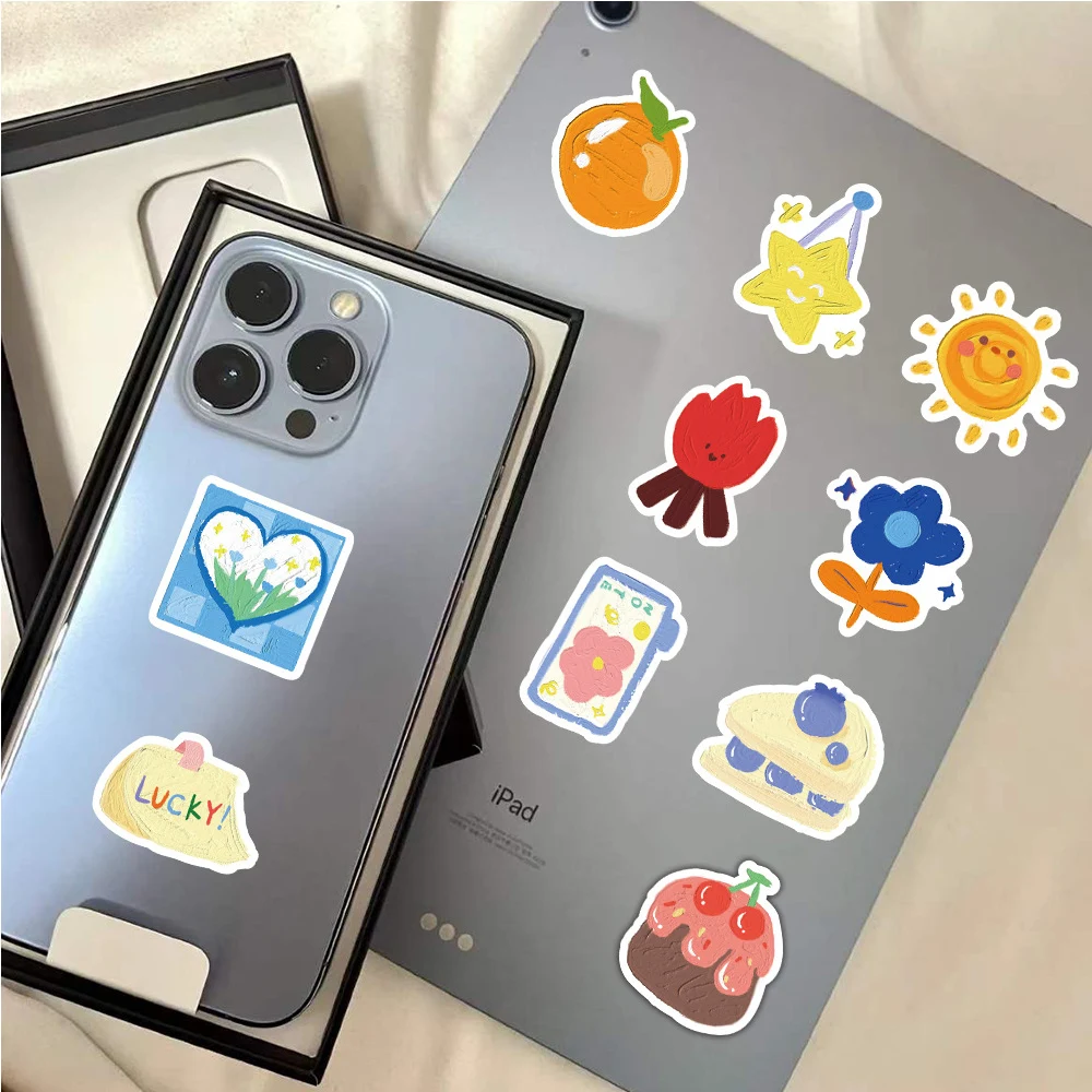 10/30/50PCS Cute Cartoon INS Style adesivi estetici decalcomanie fai da te telefono Laptop bagaglio Kawaii decorazione decalcomanie divertimento per bambini giocattoli