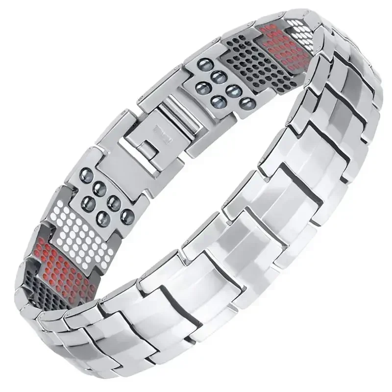 Charm Scale Shape Health Bio Energy Bangle Arthritis Magnetic Germanium Bracelet for Male Power Therapy Magnets Men Bracelets