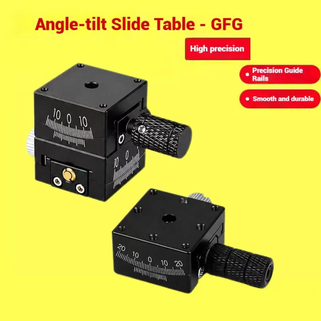 Fine Tuning Goniometer X XY Axis Angular Tilt Slide Table Manual Arc Angle Table Camera Optical Radian Angle Adjustment Table
