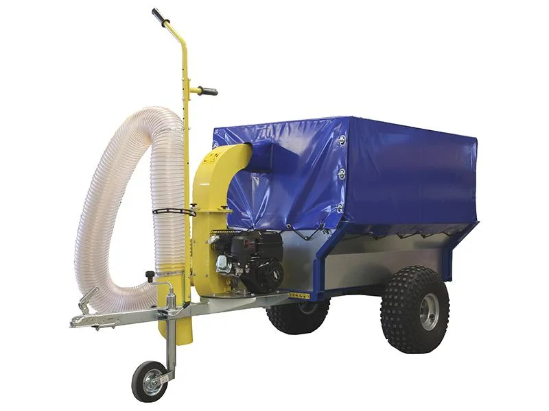 

Leaf Vacuum Collector Trailer, 500kg Capacity Leaf Blower Vacuum Suction Machine for Street Park Garden Lawn Waste Cleaning