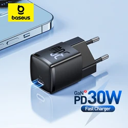 Baseus-cargador rápido GaN de 30W, dispositivo PD tipo C, PD3.0, QC3.0, PPS, para iPhone 15, 14, 13 Pro Max, tabletas y Samsung