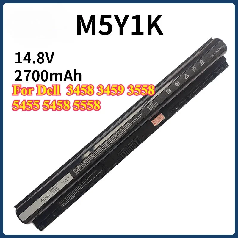 

Аккумулятор M5Y1K 14,8 В 40 Втч для ноутбука Dell, аккумулятор 3451 3551 5558 5758 5759 Inspiron 14 15 3000 V-ostro WKRJ2 K185W 2010-2022