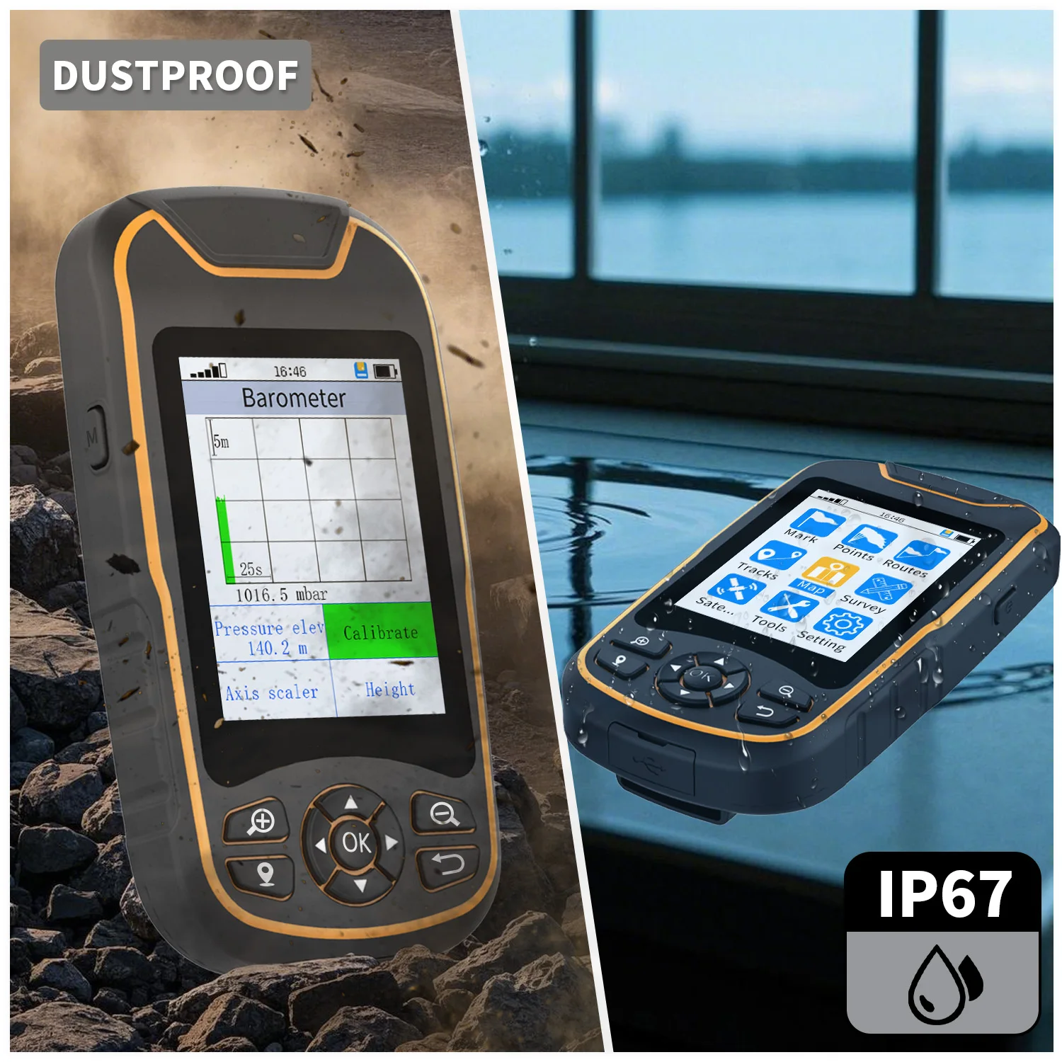 High precision COORDINATE COLLECTION SATELLITE MAP GPS COMPASS SATELLITE POSIT  handheld GPS for camping & hiking & exploration