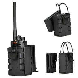 Tactical Radio Holder Holster 360 Degree Rotating Interphone Holster Open Top Radio Walkie Talkie Case Pouch for Duty Belt