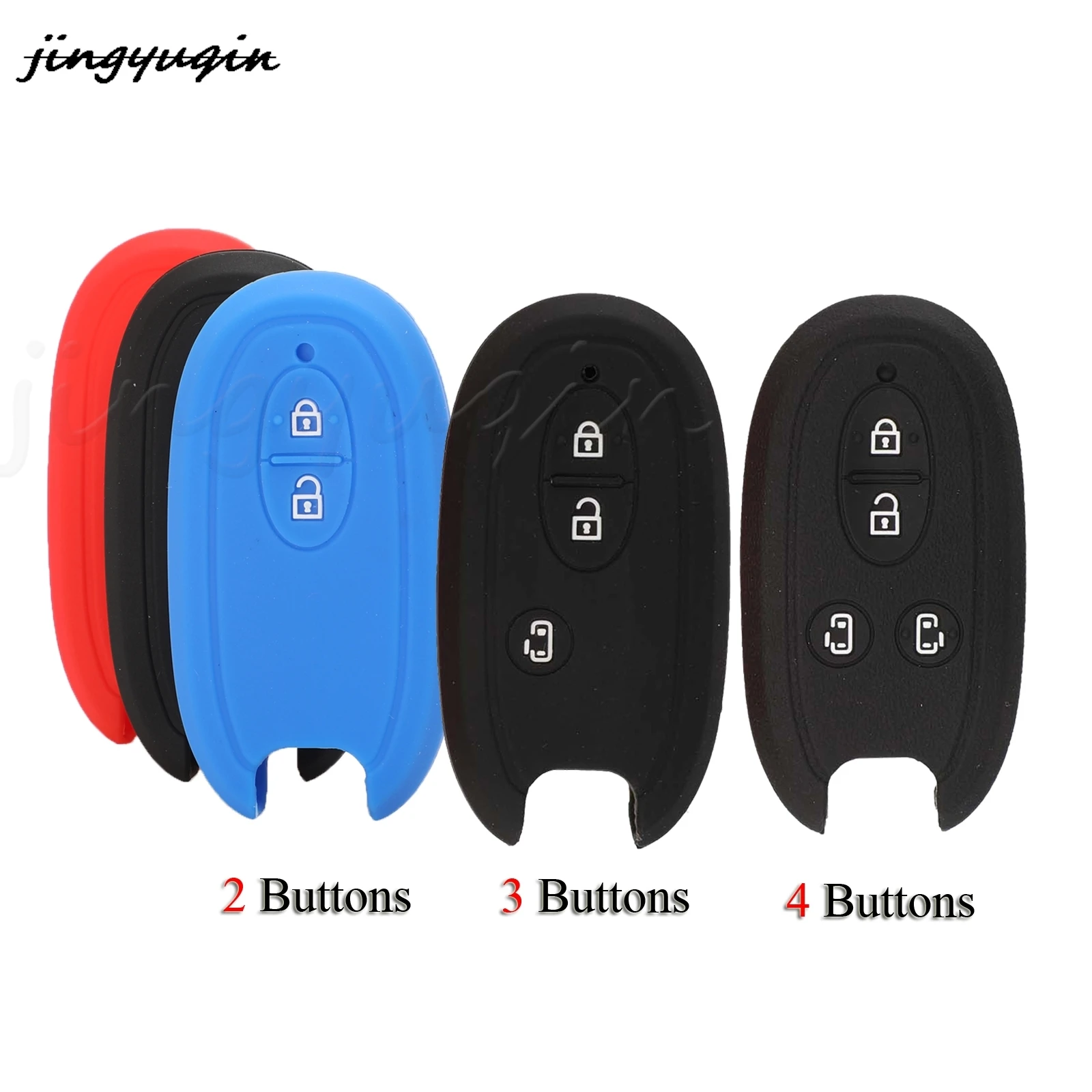 jingyuqin Remote Key Cover Case Silicone Protect Shell For Suzuki Grand Vitara New Swift Jimny Sx4 Alto Car Accessories