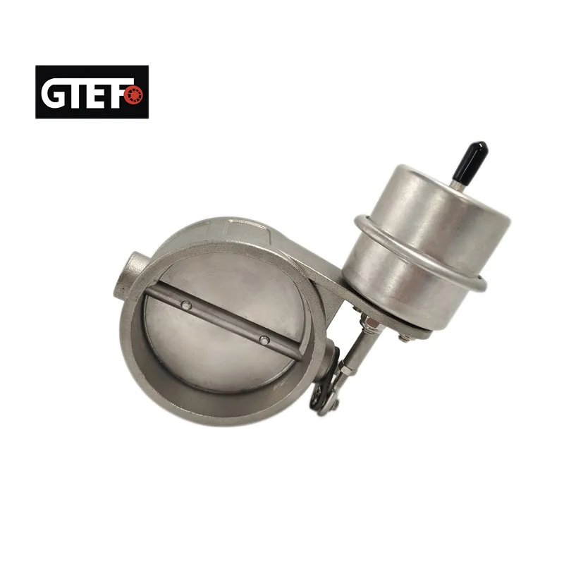 GTEFO 1pcs Universal Stainless Steel Car Exhaust Valve Close Style Vacuum Actuator 2