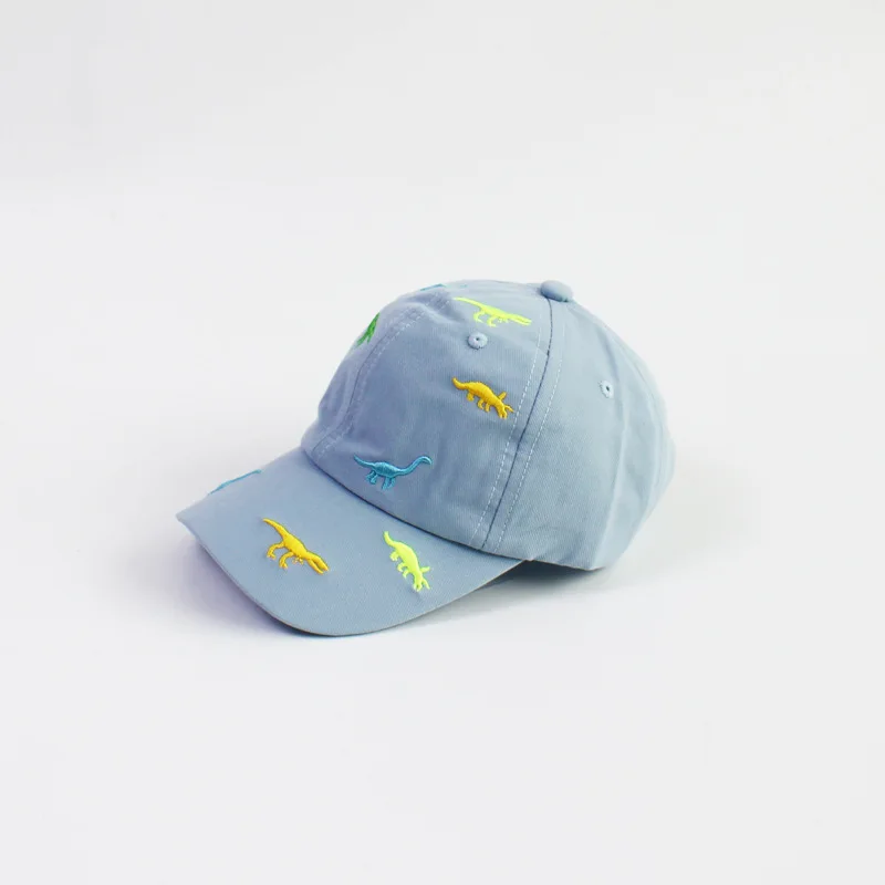 Cartoon Dinosaur Embroidery Baby Cap Summer Kids Baseball Cap Outdoor Adjustable Infant Boy Girls Sun Hats