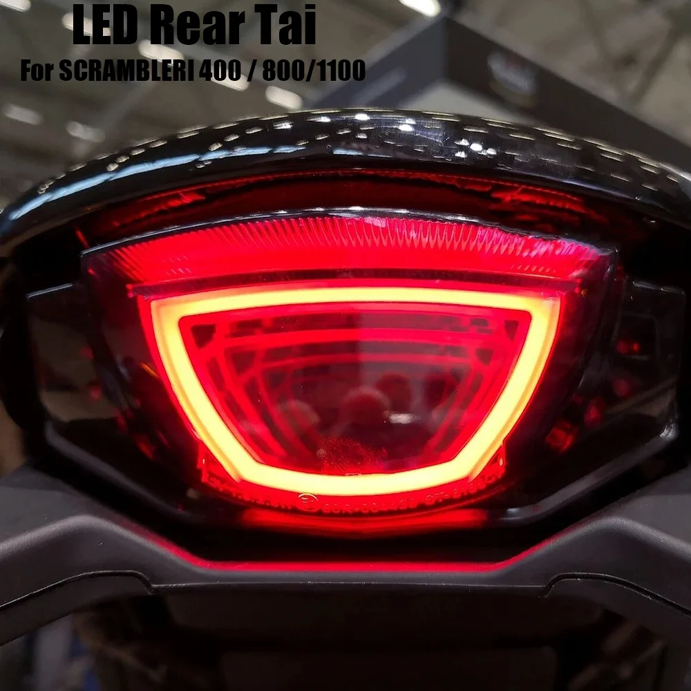 

For Ducati SCRAMBLER 400 800 Scrambler 1100 LED Rear Tail Light Brake Smoke Flashing Turn Signal Lamp Motorcycle Accessories