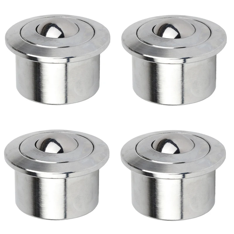 

8PCS Precision Conveying Universal Ball Bearing Transfer Unit Conveyor Rollers Casters Bull's Eye Wheels Loading 10KG-100KG/PCS