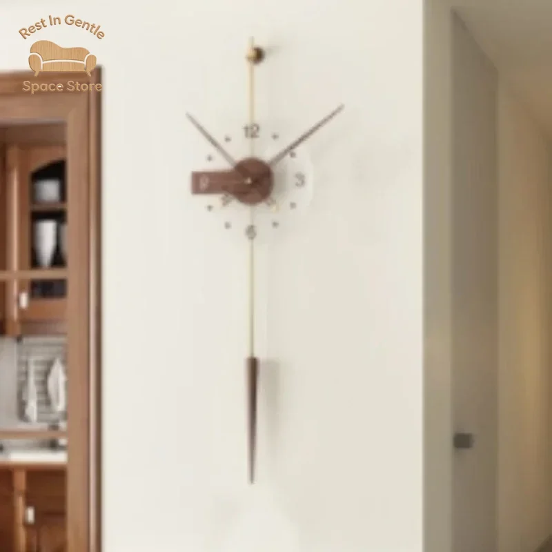 Relógio de Parede Artístico Simples e Estético para Sala de Estar, Design Criativo Xenomorfo, Luxo Leve, Decoração para Casa