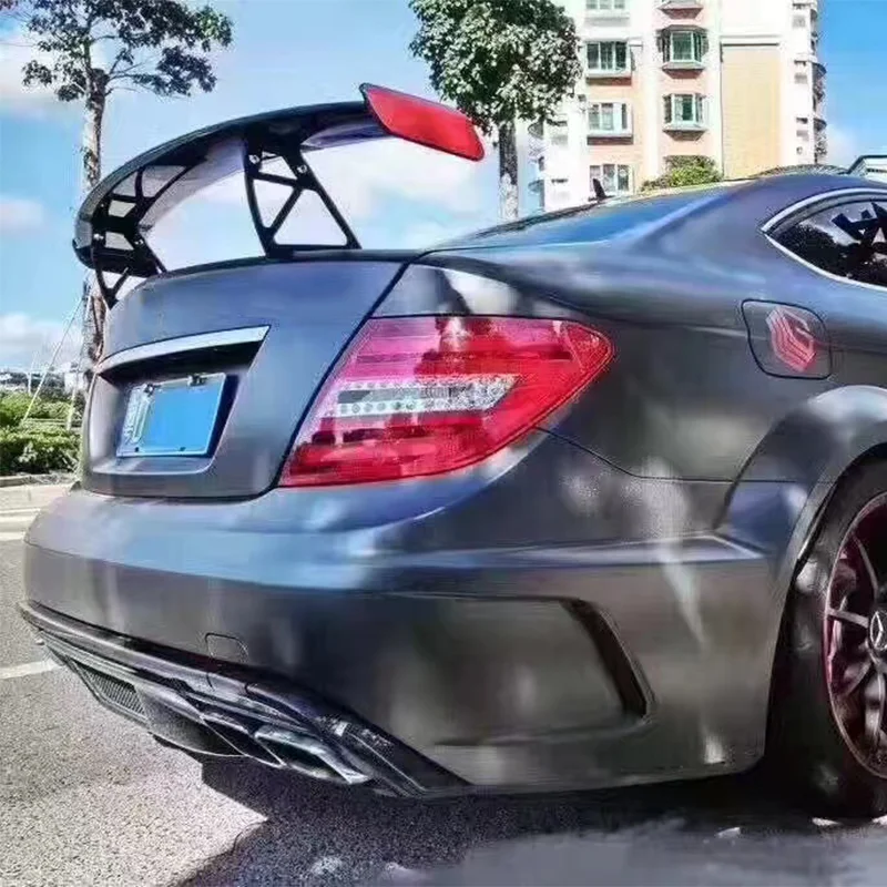 لمرسيدس بنز W204 C63 AMG كوبيه 100% ألياف الكربون الحقيقية الأسود سلسلة الجذع المفسد الجناح الخلفي 2 الباب 2007-2014 BS نمط