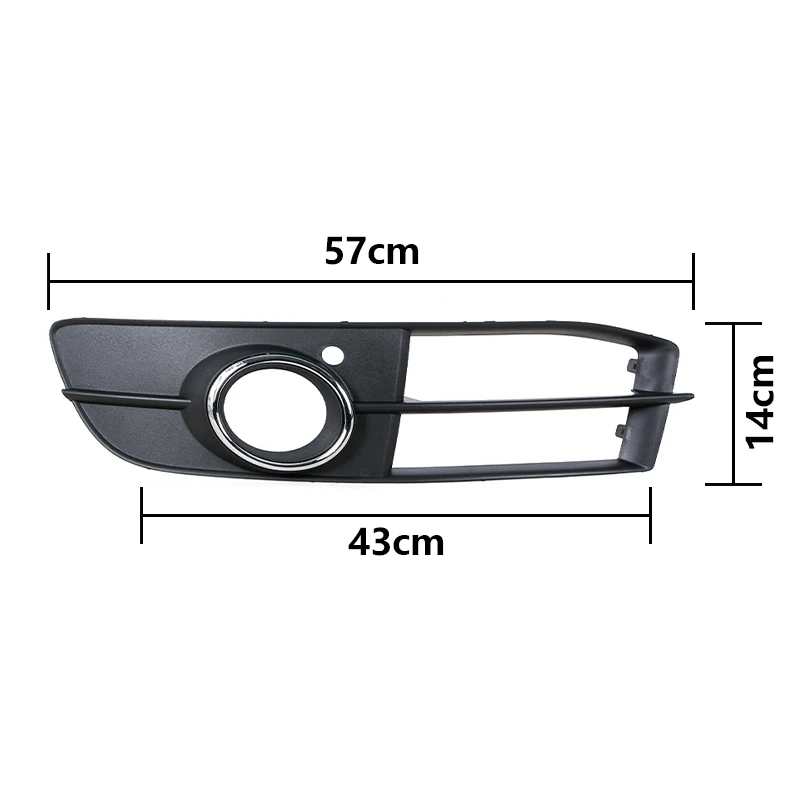 For Audi A6 S6 Sline S-line 2008-2011 Car Front Fog Light Cap Hood Lid Bezel Lamp Frame Cover Foglight Foglamp Chrome Trim