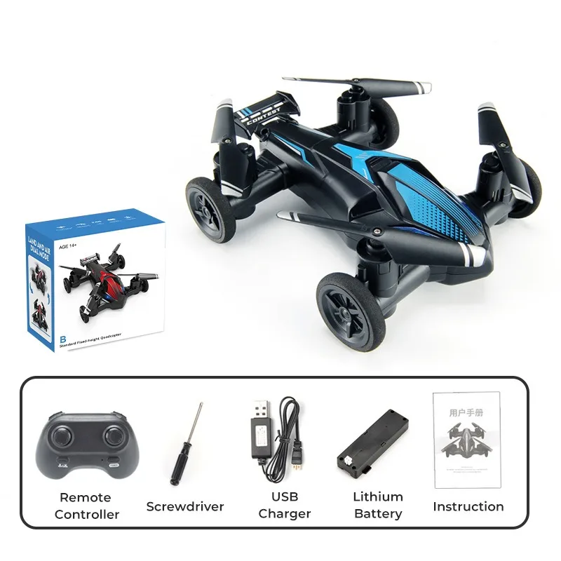 

HD RC Mini Drone Remote Control Air-Ground Fly RC Car 360° Rotation RC Quadcopter Light One-key Return Model RC Helicopter Toy