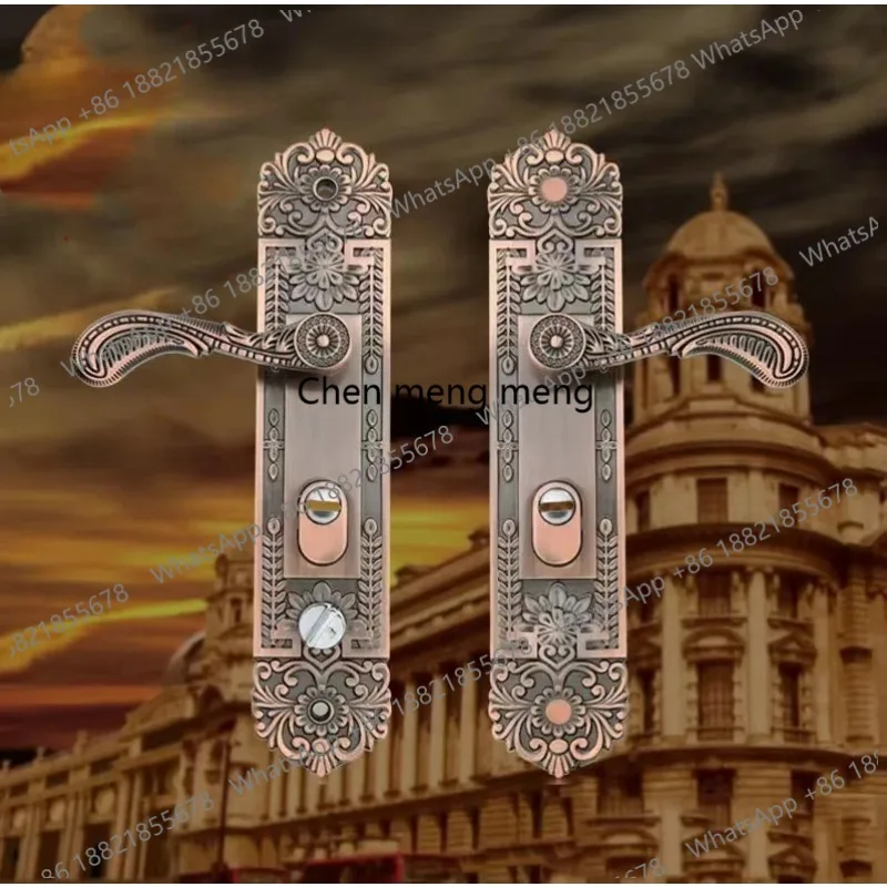 

1 set of practical aluminium alloy panel door handles anti-theft security locks furniture door handles accessories