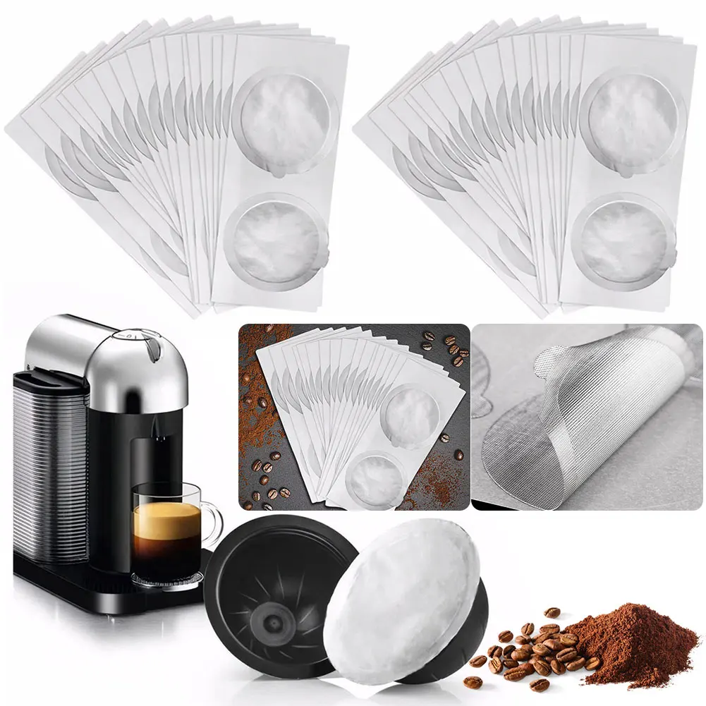 10/20 PCS Aluminum Foils Lids Disposible Aluminum Seals Stickers Coffee Capsule Seals Foils for Nespresso Vertuo Coffee Machine