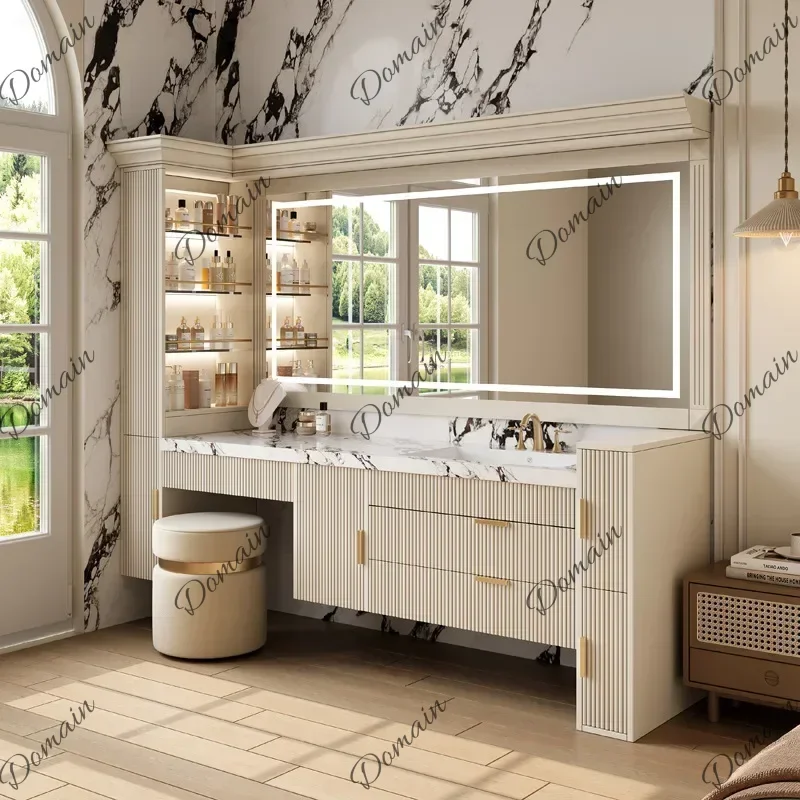 Modern style Nordic Storage Vanity Table Dest Drawers Lights Long Small Dressing Table Corner Vintage Makeup Tafel Furnitures Fo