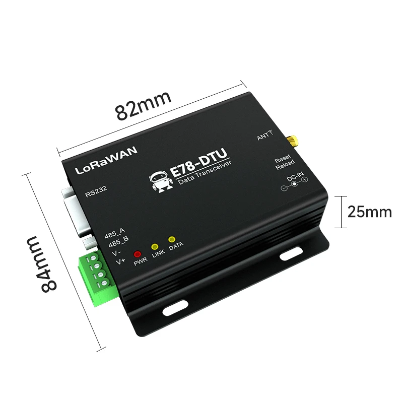 

LoraWAN Module 868/915MHz RS485 RS232 E78-DTU(900LN22) OTAA ABP DC8~28V 22dBm 3KM Built-in Watchdog AT Command