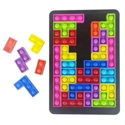 Pressione-o НЕЗАДАЧА Antistress Brinquedo Push Bubble Puzzle Simples Dimple Brinquedos Jogo de Tabuleiro de Silicone Descompressão Natal тетрис