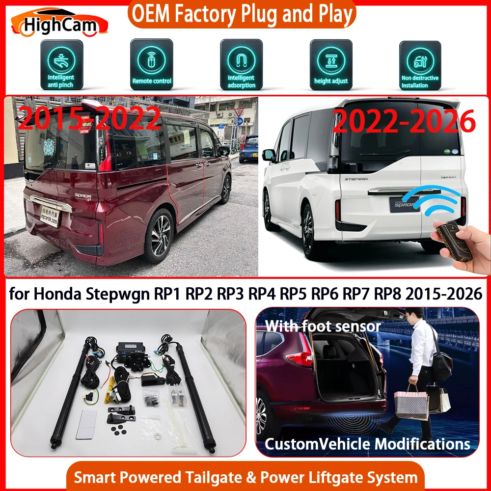 for Honda Stepwgn RP1 RP2 RP3 RP4 RP5 RP6 RP7 RP8 2015-2026 OEM Smart Powered Tailgate Power Liftgate Tailgate Power Lift Gate