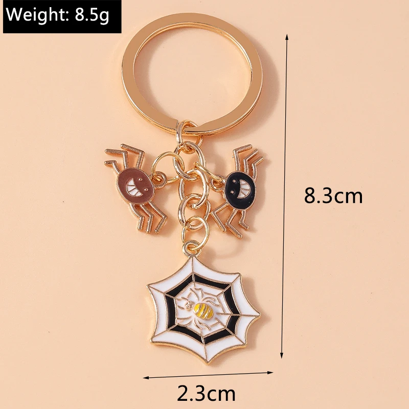 Niedliche Emaille Halloween Schlüssel bund Kürbis Geist Schlüssel ring Anhänger für Schlüssel halter Frauen Mädchen Handtasche Zubehör DIY Schmuck Geschenke – Detail 12
