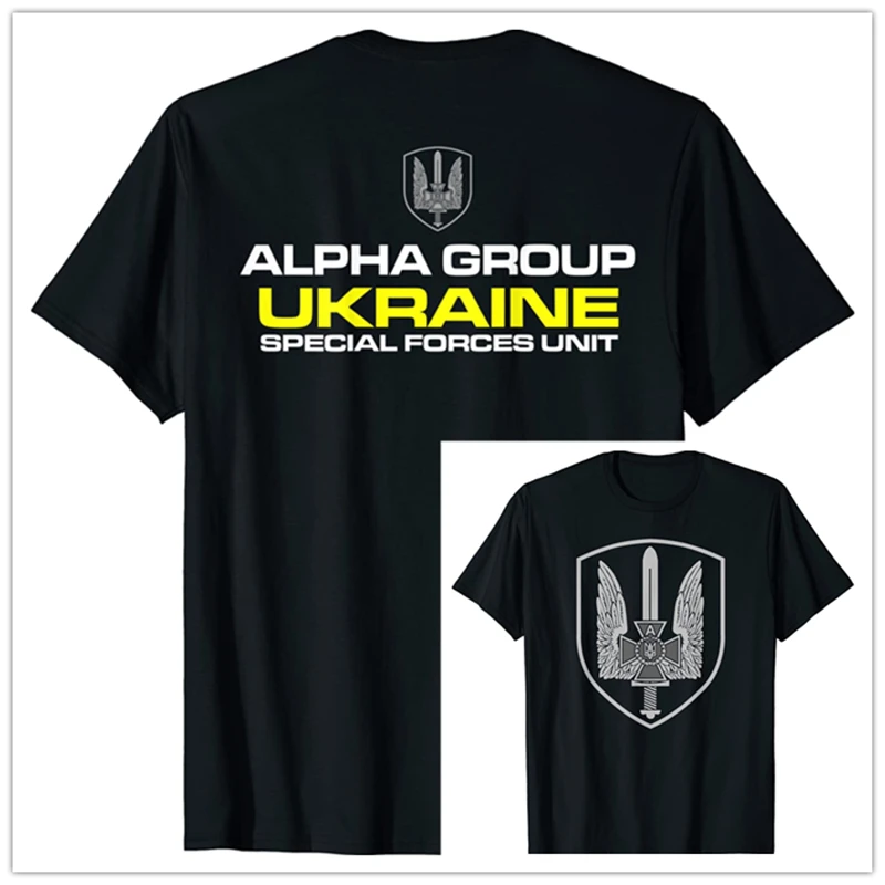 Ukraine Special Forces Alpha Group Spetsnaz SBU Men T-shirt Short Casual 100% Cotton Shirts Size S-3XL