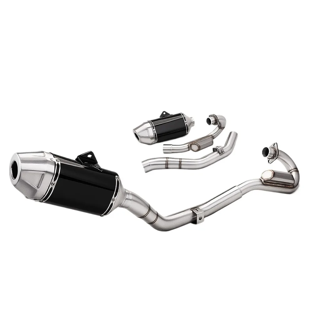For Honda CRF250L CRF300L CRF250 Rally 2021‑2026 CRF300 Rally Motorcycle Exhaust Header Link Pipe Escape Slip Black Muffler Tips