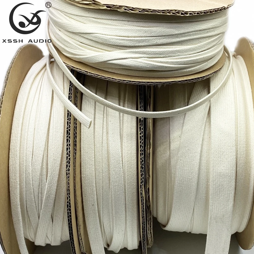 

XSSH Audio OEM ODM DIY Cotton Fabric Hemp Material 10MM 15MM 20MM 25MM 30MM Braided Protection Wire Line Cable Management Sleeve