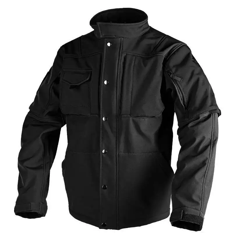Men's Soft Shell Tactical Jacket Autumn/Winter Outdoor Camo Function Jackets Field Sports CS Training Instructor Workwear Coats