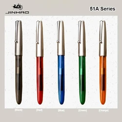 Jinhao 51A Fountain Pen Transparent Color EF/F Nib Luxury Elegant Calligraphy Ink Pens Gift School Office Supplies Stationery
