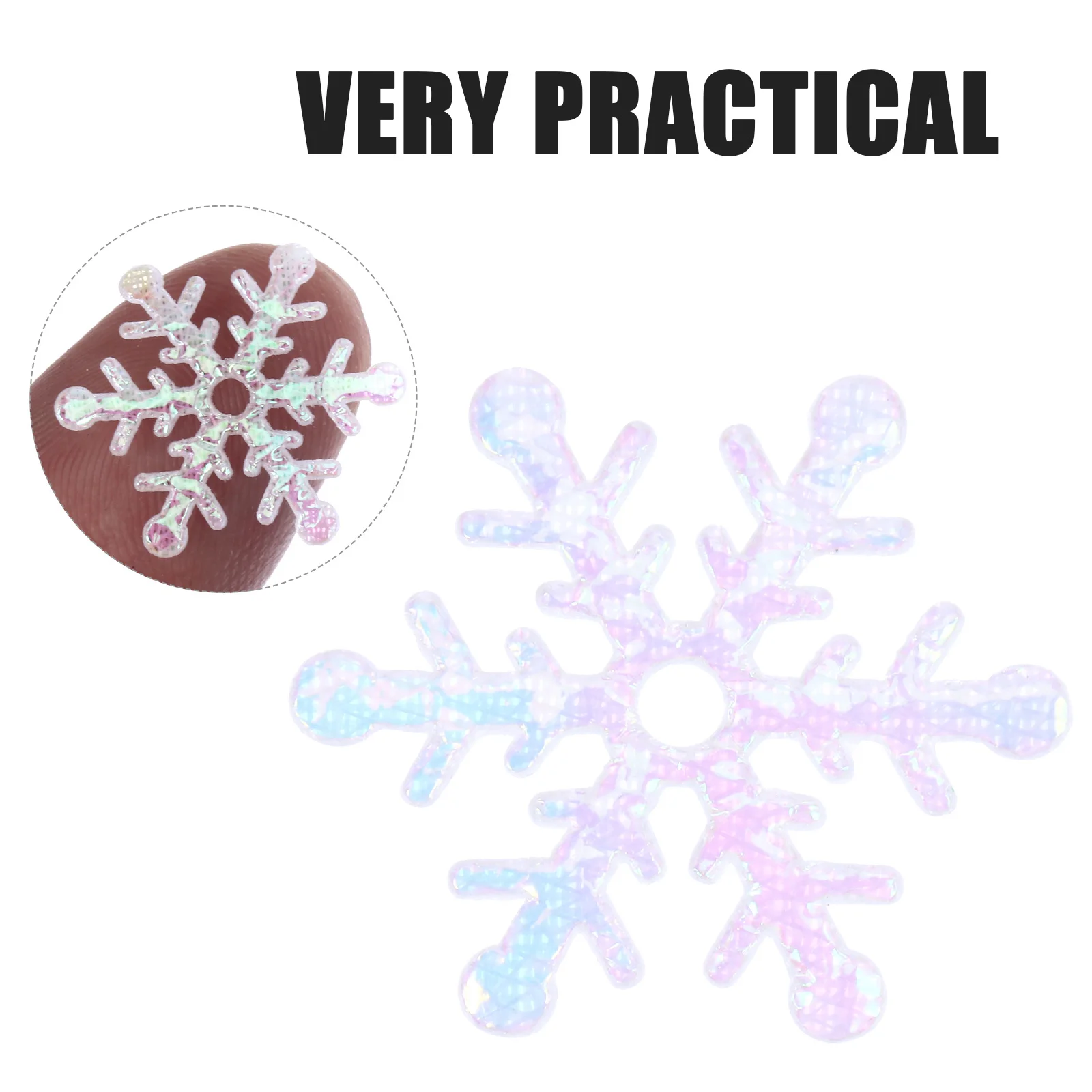 

600Pcs Decorative Snowflake Confetti Exquisite White Fake Snowflakes Party Supplies Xmas Decoration Confetti Festive Atmosphere