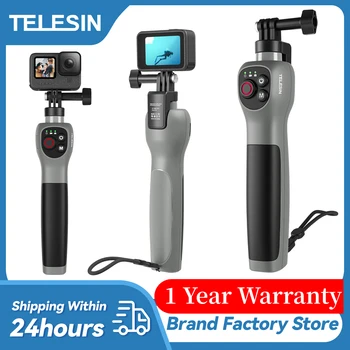TELESIN 수중 다이빙 셀카봉, 방수 무선 리모컨, 고프로 히어로 8, 9, 10, 11, 12 용, 0.85m